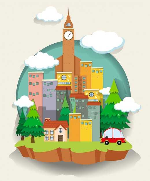 Классификация прилагательных, описывающих города